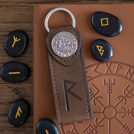 Something Different - Journey Viking Rune Faux Leather Sleutelhanger - Multicolours