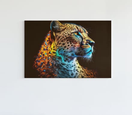 Canvas Schilderij - Dieren - Wilde Dier - Luipaard - Wanddecoratie - 60x40x2 cm