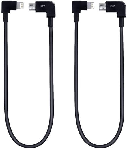 2 Stuks Micro USB Kabel 29cm Nylon Data Kabel voor Drone Besturing en Opladen Mavic Mini Zoom PRO AIR Spark