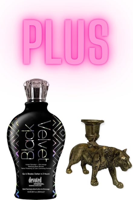 Devoted Creations Black Velvet 360 ml PLUS Kandelaar Tijger Bronze