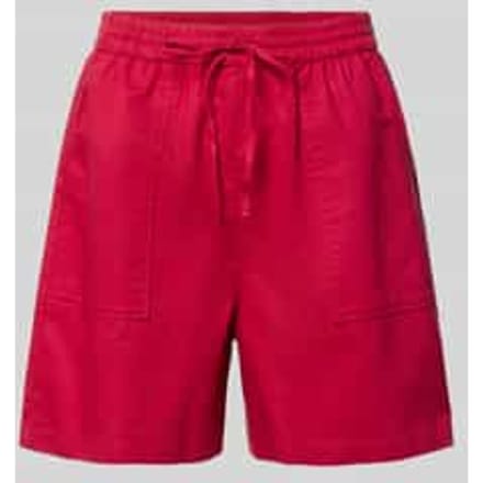 regular fit short van mix van linnen en katoen