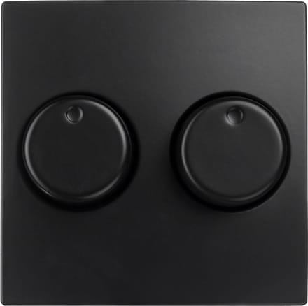 Centraalplaat - met knop - voor duo dimmer - tbv Berker S1 - antraciet