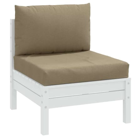 vidaXL - Palletkussens - 2 - st - stof - gemêleerd - taupe