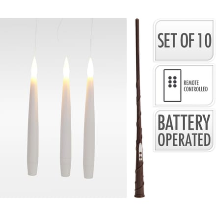 Hangkaarsen set van 10 Led 1,5x15,2cm