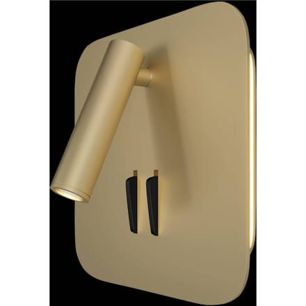 Maytoni los 176 LED wandlamp, 3.000K, hoekig, goud