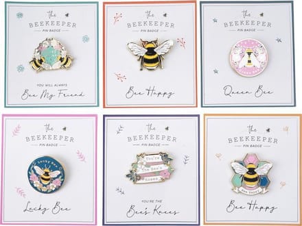 CGB Giftware BEEKEEPER PIN BADGES SET OF 6