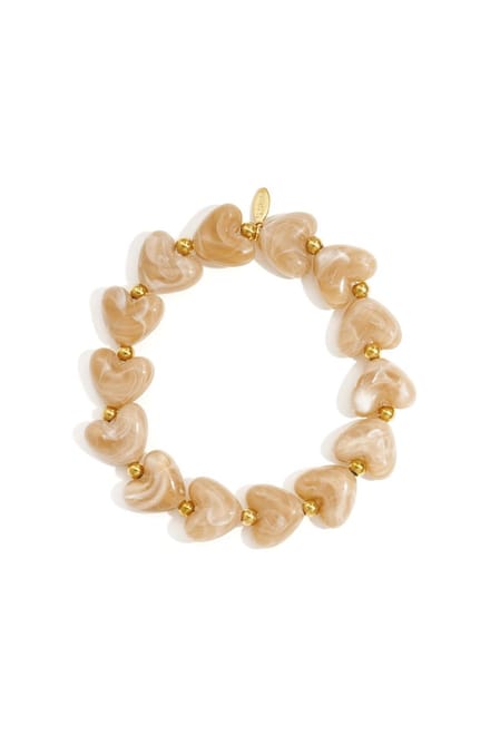 Bijoutheek Armband (Sieraad) Hartjes Camel