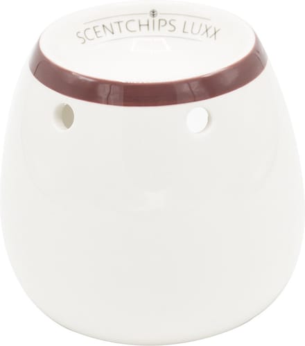 Scentchips® Vaas Wit Bordeaux Rand waxbrander geurbrander