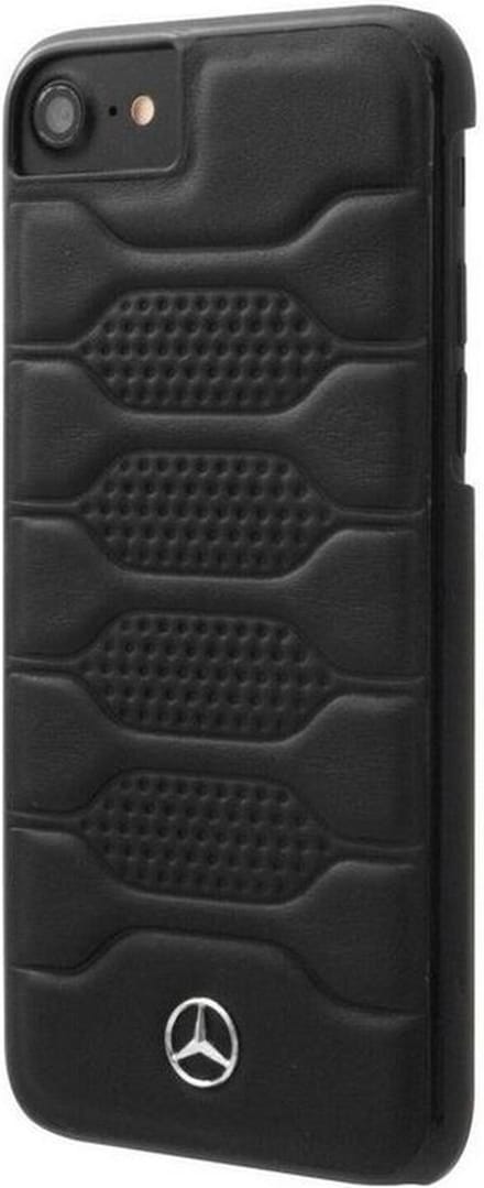 Mercedes-Benz Leather Pattern Back Case - Apple iPhone 6/6S/7/8/SE2020/SE2022 (4.7") - Zwart
