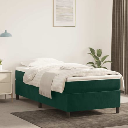 vidaXL - Boxspring - bed - 80x200 - cm - fluweel - donkergroen
