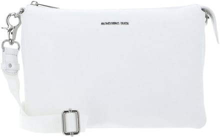 MANDARINA DUCK Leren schoudertas Mellow Leather Crossover Bag Blanc wit
