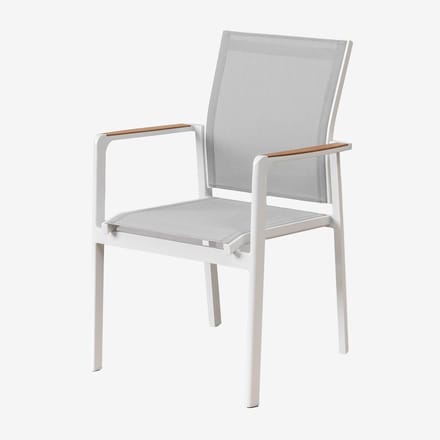 Tuinstoelen Set - Buitenstoelen - Buiten Ontspannen - Stapelbaar Ontwerp - 88 cm Hoog - Wit