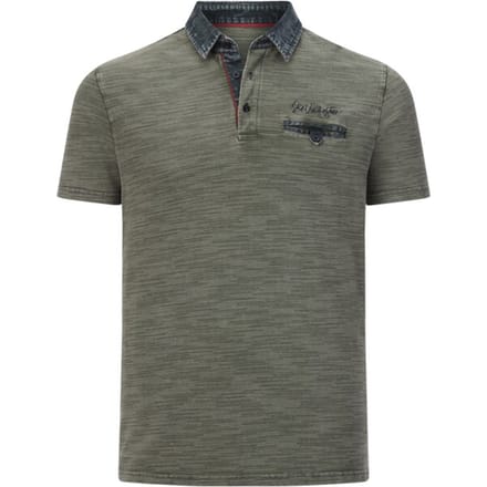 Jan Vanderstorm herren Poloshirt - 80/82 - olijf - Plus Size