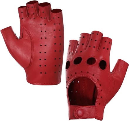 Handschoenen zonder vinger Schaffell enkellijnige halfvinger GL012