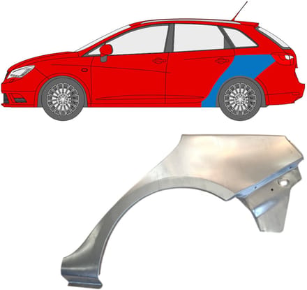 Reparatiepaneel achterspatbord voor Seat Ibiza 2008-2017 / Links / COMBI