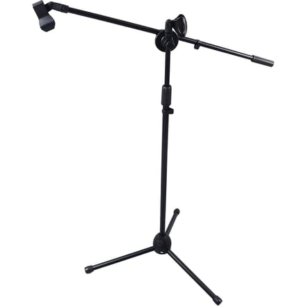 Microfoon Statief Standaard Microfoon Statief Houder met 2 Microfoonklemmen voor Livestream Zingen Podium black