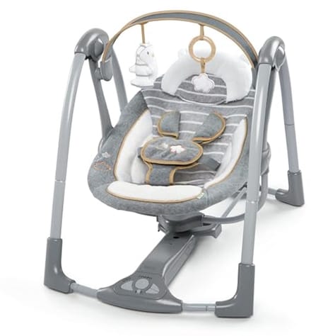 Draagbare en opvouwbare Babyschommel - Comfortabele Schommel voor Baby's in Grijs