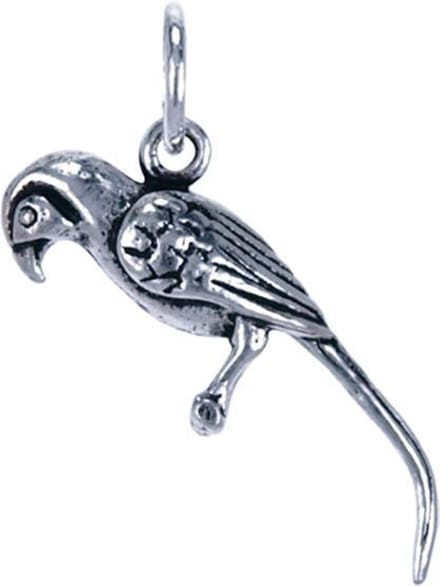 Zilveren Papegaai ketting hanger