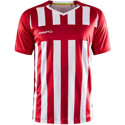 Craft Progress 2.0 Stripe Shirt Korte Mouw Heren - Rood / Wit | Maat: M