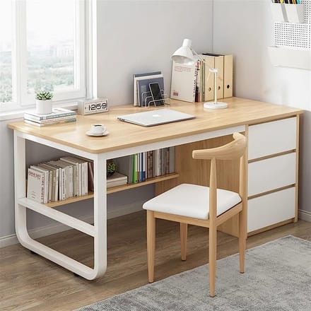 Verstelbaar Modern Bureau met 3 - 120x48x75 cm - Novihome