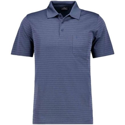 Ragman Polo Duo Fine Line Soft Knit Easy Care Azure / male
