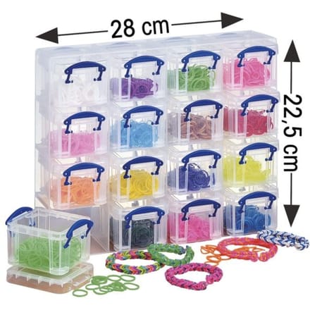 Opbergbox Really Useful 16x 0.14 liter 280x224x65mm transparant wit