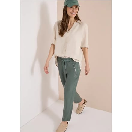 Slim Legs broek van linnenmix