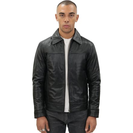 Heren lederen Harrington jas-Shanghai