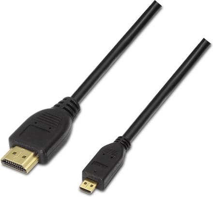 Micro HDMI naar HDMI Kabel HEC 1.8m - 4K, 3D, Ethernet, Zwart