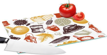 Glazen Snijplank - 28x20 - Thanksgiving - Patronen - Dinner - Snijplanken Glas