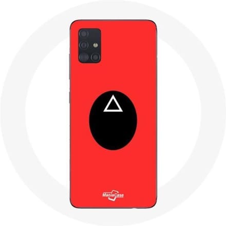 Hoesje - Samsung - Galaxy A51 - Flexibel - Rood - Soldaat Driehoek Masker