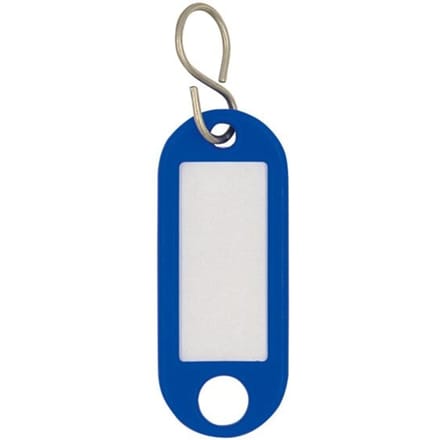 WEDO Sleutelhanger Met S-Ring, 2-Gaats, Blauw (pak 10 stuks)