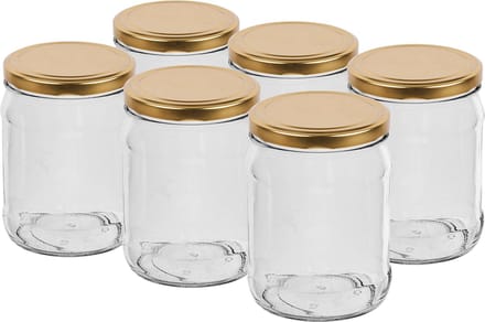 Puurmaken Potten 500ml met deksel 6 stuks