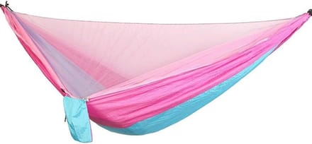 Hangmat met Klamboe - Kampeerhangmat Schommelbed - Ontspannen Buiten - Automatisch Openend Net - 290x140 CM - A