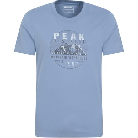 Mountain Warehouse Heren Peak District Korte Mouwen T-Shirt (Blauw)