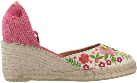 Geborduurde espadrilles met sleehak voor dames | CASTELL