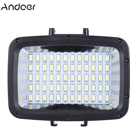 3 Modus 5500K LED-videolamp Lamp Duiken 40m met 2 stuks 2000mAh-batterij white