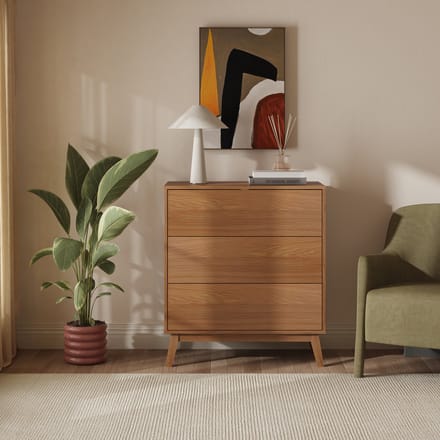 Ladekast Aastmabospoo 90x80x40 cm walnootkleurig [en.casa]