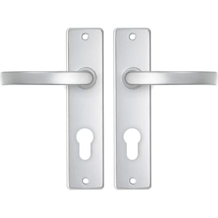 AXA Deurbeslag set Binnendeur - Edge Basic Blok - Deurkruk Aluminium - met cilindergat - PC72 - Deurklink met schild