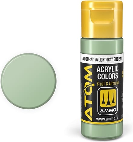 AMMO by Mig Jimenez Hobbyverf Acrylverf - MIG 20125 ATOM - LIGHT Gray Green - Acryl - 20ml Verf flesje - 20 ml