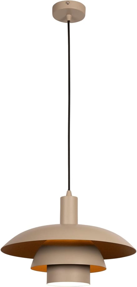 Lucide BRUNO - Hanglamp - Ø 38 cm - 1xE27 - Taupe - Essential