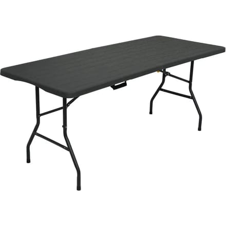 NILS CAMP NC1618 Serie - Campingtafel - 180 cm - Antraciet - Opvouwbaar