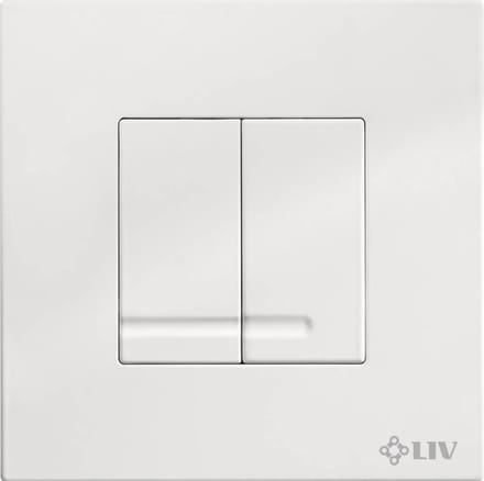 LIV ONYX DUO - bedieningspaneel - wit - 7030415601 - 16x16 cm