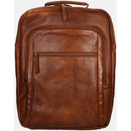 Bear Design Ties Laptoprugzak - Leer - 17 inch - 20L - Cognac