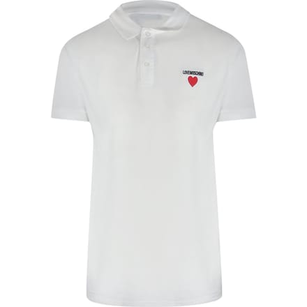 Love Moschino Poloshirt Met Hartlogo, Wit