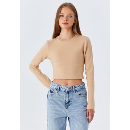 Langemouwen Basis Crop Brei Top