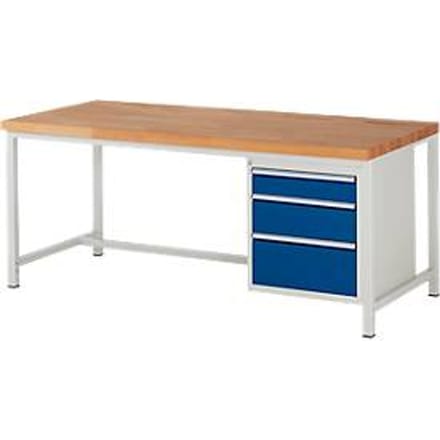 Werkbank serie 8159, 3 schuifladen, B 2000 x D 900 x H 840 mm