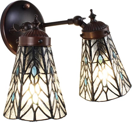 Lumilamp Wandlamp Tiffany 30x23x23 cm Transparant Glas