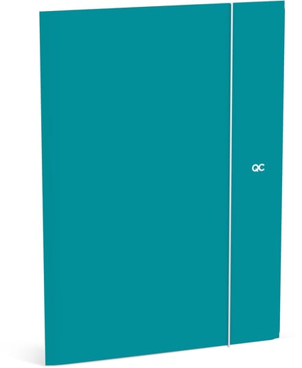 QC COLOUR Elastomap A4 - blauwgroen