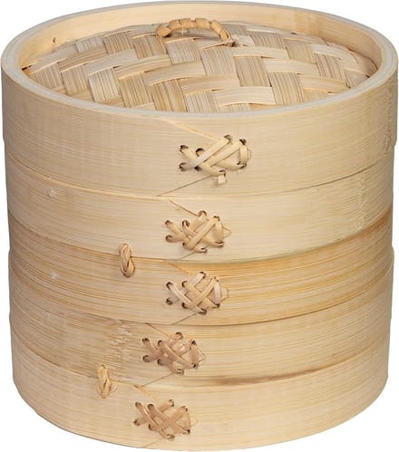 3-delige bamboe stoompan - 15 cm - Ideaal voor gezond koken